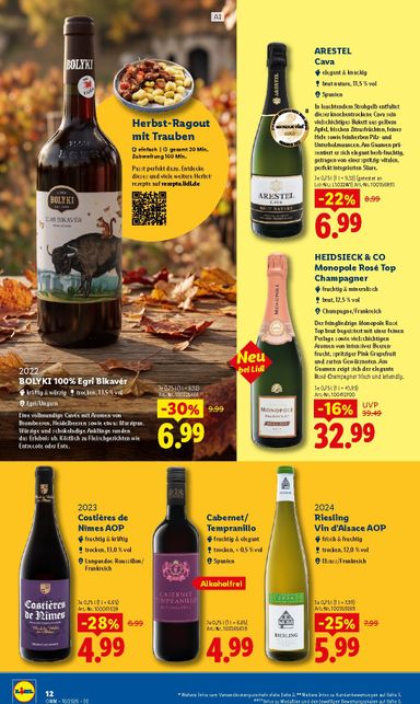 Prospekt Lidl - Lidl - Wein & Spirituosen gültig ab 01.10. bis 31.10. - seite 12