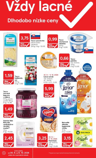 Leták Tesco - Tesco od 30.09. do 06.10. - strana 12