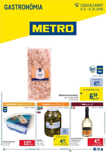 Leták METRO - Metro - Gastronómia od 09.09. do 06.10. - strana 1