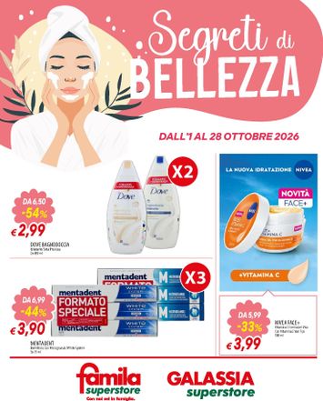 Volantino Galassia - Galassia - Segreti di bellezza valido dal 01/10 al 28/10 - pagina 1