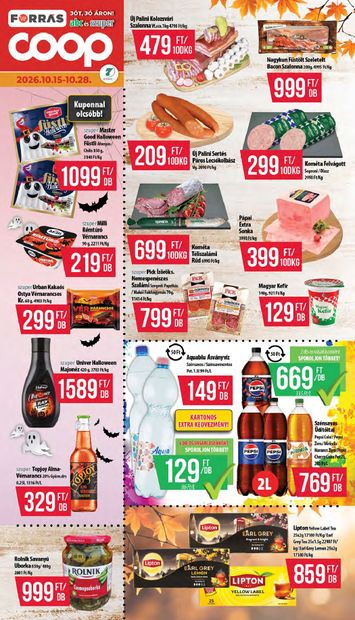 Akciós újság Coop - Coop - Hétforrás érvényes 10.15.-tól 10.28.-ig - 1 oldal