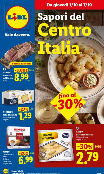 Volantino Lidl - Lidl - Centro Italia valido dal 01/10 al 07/10 - pagina 1