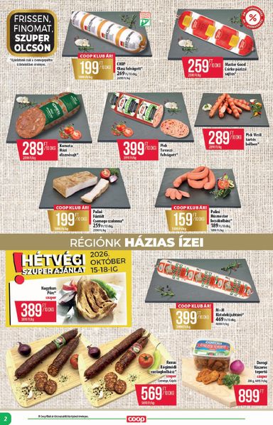 Akciós újság Coop - Coop - Alföld érvényes 10.15.-tól 10.21.-ig - 2 oldal