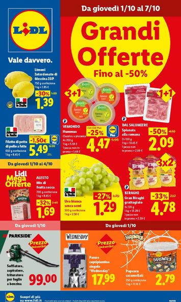 Volantino Lidl - Lidl valido dal 01/10 al 07/10 - pagina 1