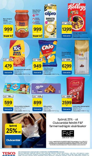 Akciós újság Tesco - Tesco szupermarket érvényes 10.08.-tól 10.14.-ig - 6 oldal