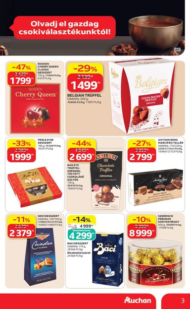 Akciós újság Auchan - Auchan - Csokoládé ajánlataink érvényes 10.08.-tól 10.21.-ig - 3 oldal