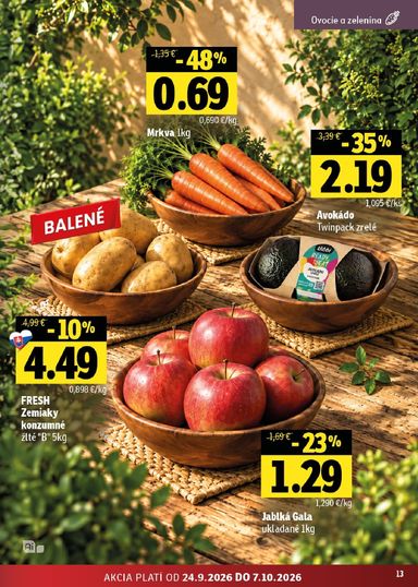 Leták FRESH - Fresh - Východné Slovensko od 24.09. do 07.10. - strana 13