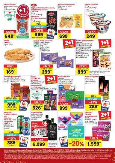 Akciós újság Spar - SPAR - Market, City érvényes 10.08.-tól 10.14.-ig - 2 oldal