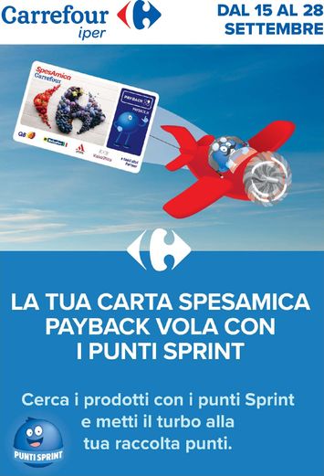 Volantino Carrefour - Carrefour - Punti Sprint Payback valido dal 15/09 al 28/09 - pagina 1
