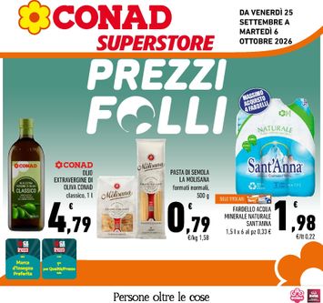 Volantino Conad Superstore - Conad Superstore - Ascoli Piceno, Pescara, Spoltore, Silvi valido dal 25/09 al 06/10 - pagina 1