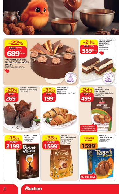 Akciós újság Auchan - Auchan - Csokoládé ajánlataink érvényes 10.08.-tól 10.21.-ig - 2 oldal