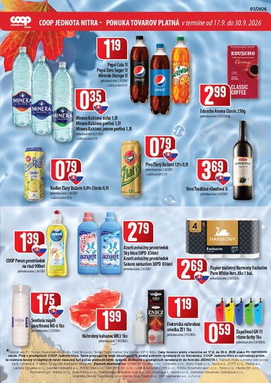 Leták COOP Jednota - COOP Jednota - Nitra od 17.09. do 30.09. - strana 3