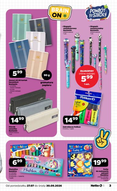 Gazetka Netto - Netto - Back to school od 27.07. do 30.09. - strona 3