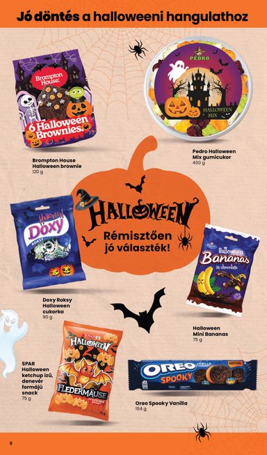 Akciós újság Spar - SPAR - Halloween katalógus érvényes 10.01.-tól 10.31.-ig - 8 oldal
