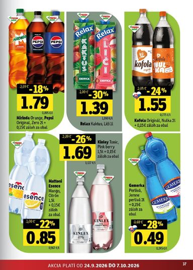Leták FRESH - Fresh - Východné Slovensko od 24.09. do 07.10. - strana 37