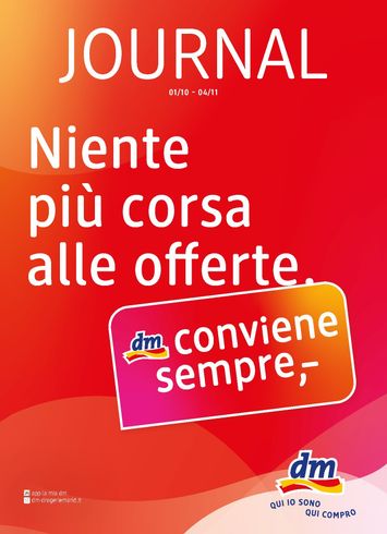 Volantino dm - dm drogerie markt valido dal 01/10 al 04/11 - pagina 1