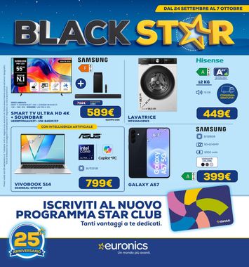 Volantino Euronics - Euronics valido dal 24/09 al 07/10 - pagina 1