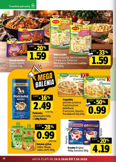 Leták FRESH - Fresh - Východné Slovensko od 24.09. do 07.10. - strana 20