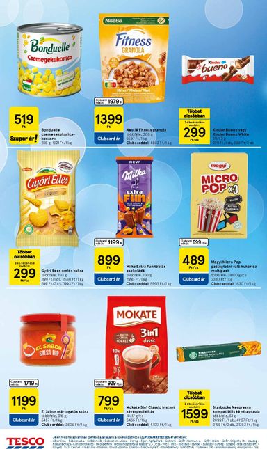 Akciós újság Tesco - Tesco szupermarket érvényes 10.15.-tól 10.21.-ig - 6 oldal