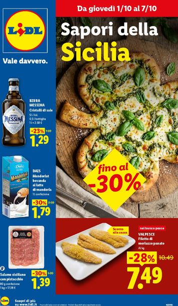 Volantino Lidl - Lidl - Sicilia valido dal 01/10 al 07/10 - pagina 1