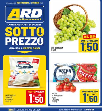 Volantino Ard Discount - Ard Discount valido dal 28/09 al 07/10 - pagina 1