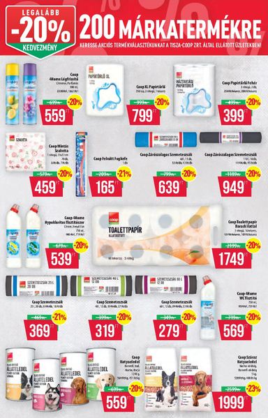 Akciós újság Coop - Coop - Tisza - Abc-Szuper érvényes 10.08.-tól 10.14.-ig - 15 oldal