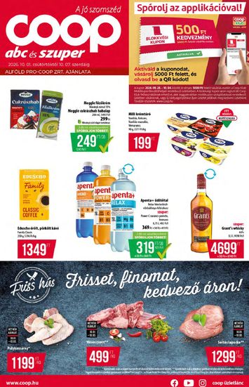 Akciós újság Coop - Coop - Alföld - Abc-Szuper érvényes 10.01.-tól 10.07.-ig - 1 oldal
