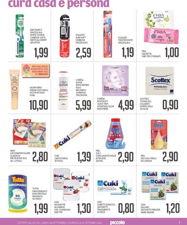 Volantino Piccolo - Piccolo - Offerte speciali valido dal 28/09 al 11/10 - pagina 7