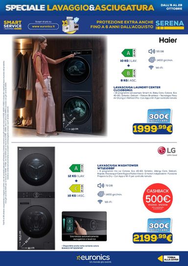 Volantino Euronics - Euronics - Lavaggio & Asciugatura valido dal 08/10 al 28/10 - pagina 3