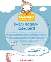 Rossmann - Babaprogram, érvényes hétfőtől 2026.10.12.